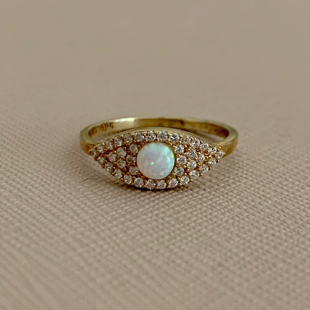 Sphera Milano Yellow Gold CZ Evil Eye 🧿 Ring